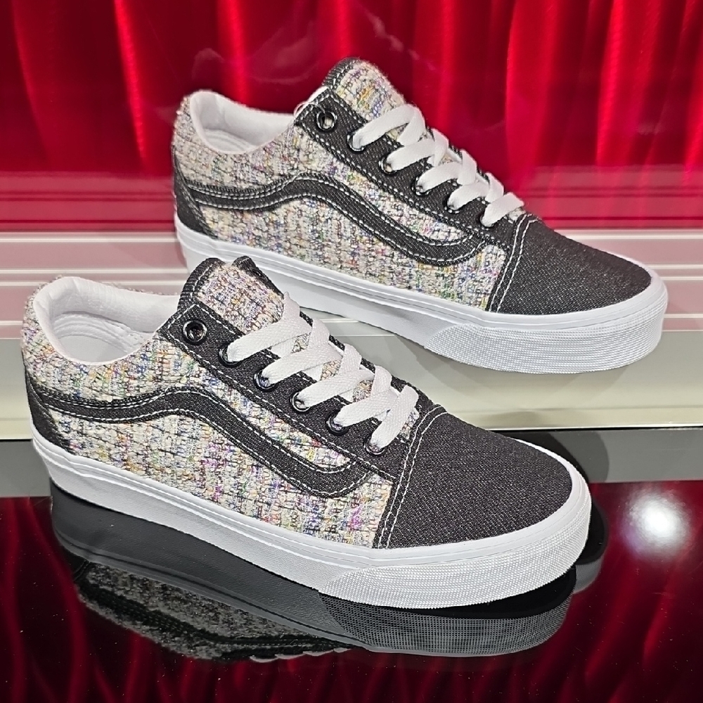 Vans Old Skool Together As Ourselves Multicolor Tweed Canvas Men's 4.5 Women's 6